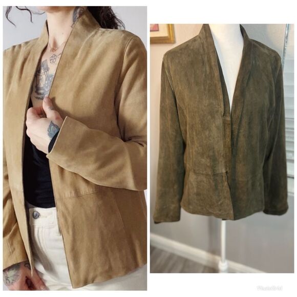 Eileen Fisher Jackets & Blazers - EILEEN FISHER Goat Suede Open Blazer
Jacket Green Large